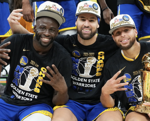 Steph Curry, Draymond Green, Klay Thompson